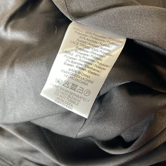 SAU LEE Florence Black Floral Appliqué Strapless Maxi Dress Size 0 - Picture 10 of 10